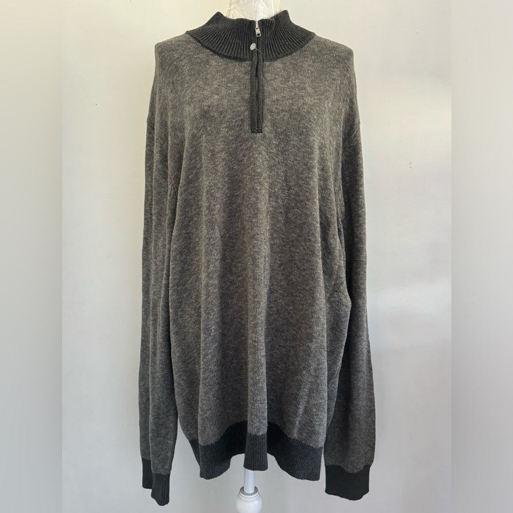 Goodfellow & Co. Mens Pullover Long Sleeve 1/4 Zip Gray Sweater Size XXL